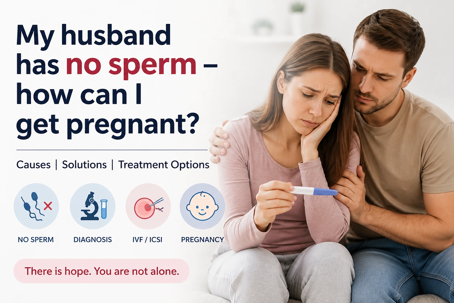 My husband has no sperm – how can I get pregnant?