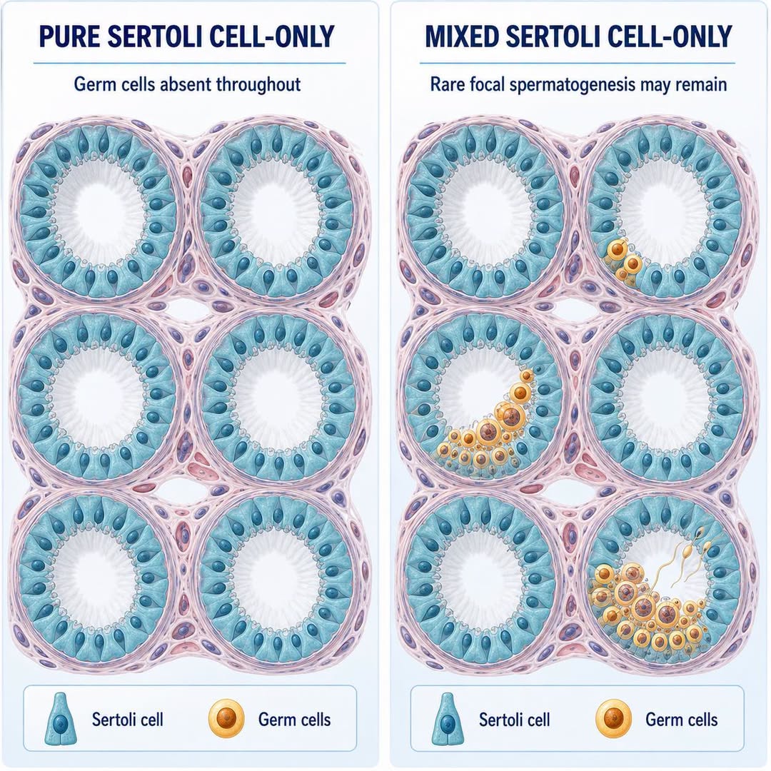 Can sperm still be found after a Sertoli-cell-only diagnosis?