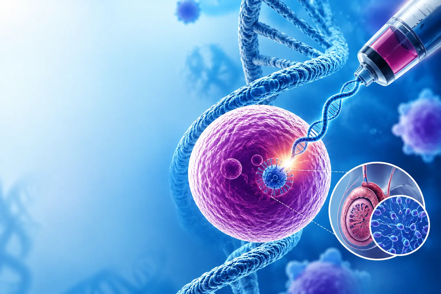 Gene therapy for azoospermia treatment