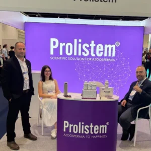Prolistem exhibition stand showcasing male infertility solutions at ESHRE 2026