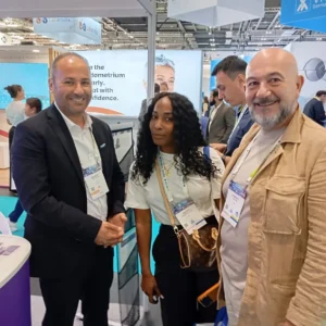 Networking with fertility experts at the Prolistem booth during ESHRE 2026